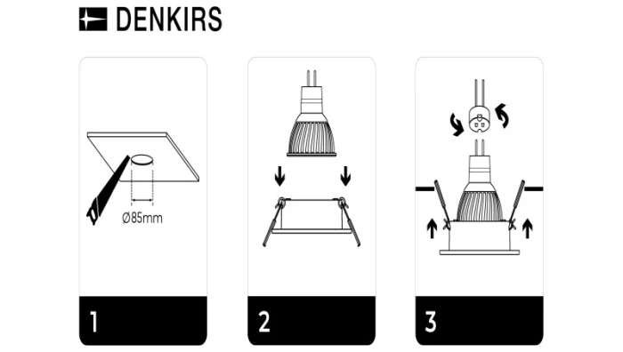 Встраиваемый светильник Denkirs Karup DK3026-WH