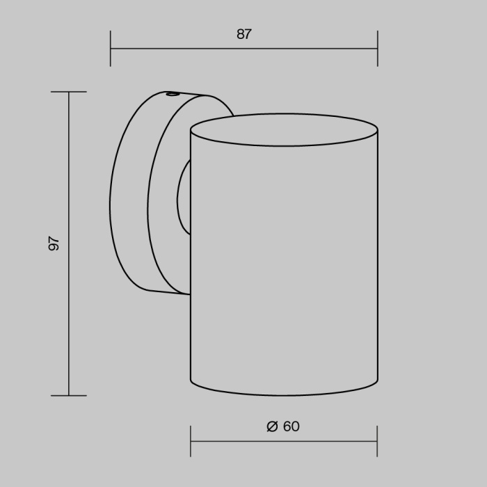 Светильник настенный Maytoni Clyde O493WL-01W