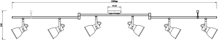 Спот Arte Lamp JOVI A1677PL-6GY
