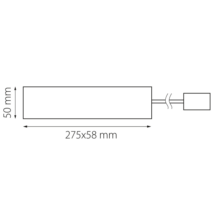 Крышка д/блока питания накладная д/св-ков 207ххх/237ххх/267ххх с кабелем 1м к треку DUE DUE Lightstar 507007
