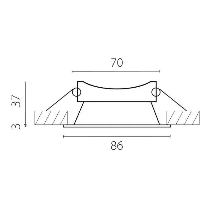 Рамка термостойкая PVC д/крепления LED источника света в подвесном потолке Levigo Lightstar 012126