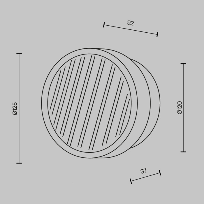 Настенный светильник Maytoni Olo MOD493WL-L6BSK1