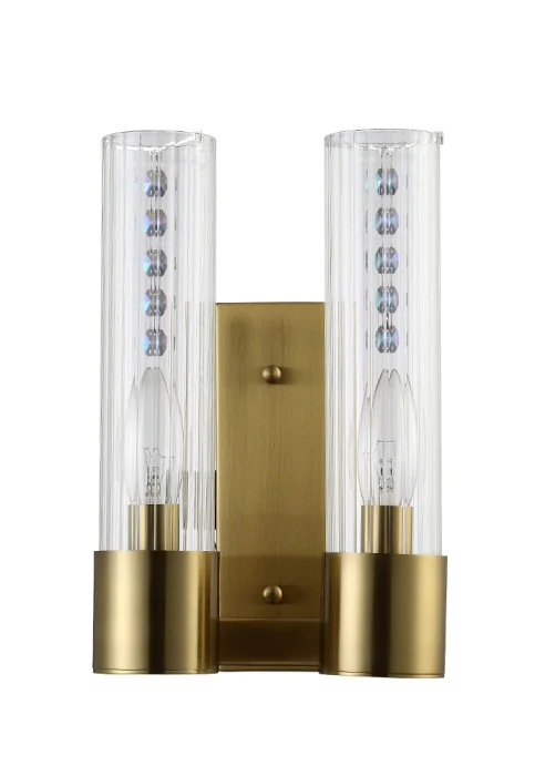 Бра Crystal L ux OTONO AP2 BRASS/TRANSPARENTE