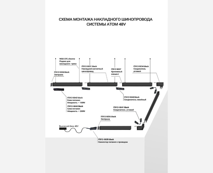 Блок питания 200W Italline IT012-5043 black