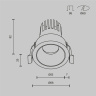Встраиваемый светильник Maytoni Dip DL115-10W-2.7K-B