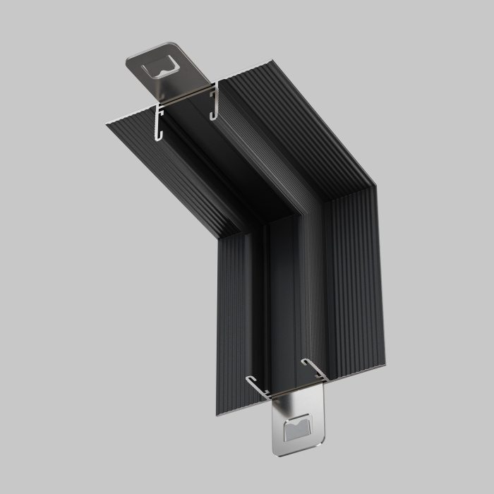 Коннектор угловой внутренний, встраиваемый под ГКЛ 12,5 мм Basity, черный Maytoni TRA172ICL-12B