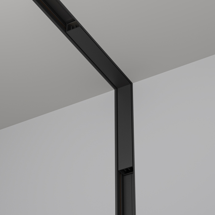 Коннектор угловой внутренний, встраиваемый под ГКЛ 12,5 мм Basity, черный Maytoni TRA172ICL-12B