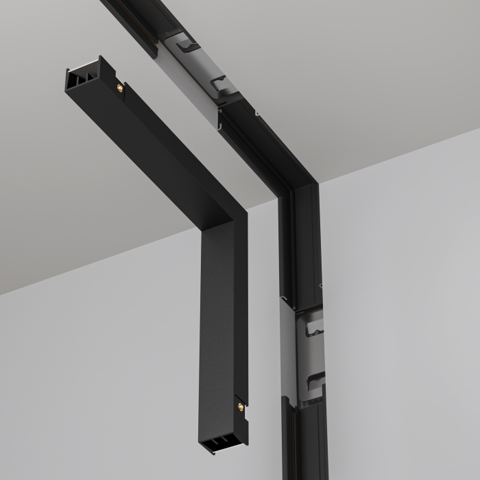 Коннектор угловой внутренний, встраиваемый под ГКЛ 12,5 мм Basity, черный Maytoni TRA172ICL-12B