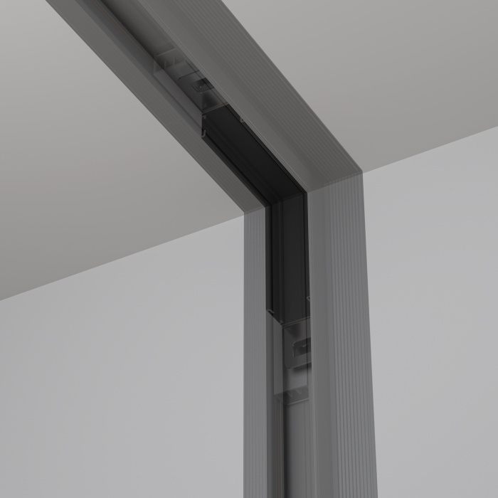 Коннектор угловой внутренний, встраиваемый под ГКЛ 12,5 мм Basity, черный Maytoni TRA172ICL-12B