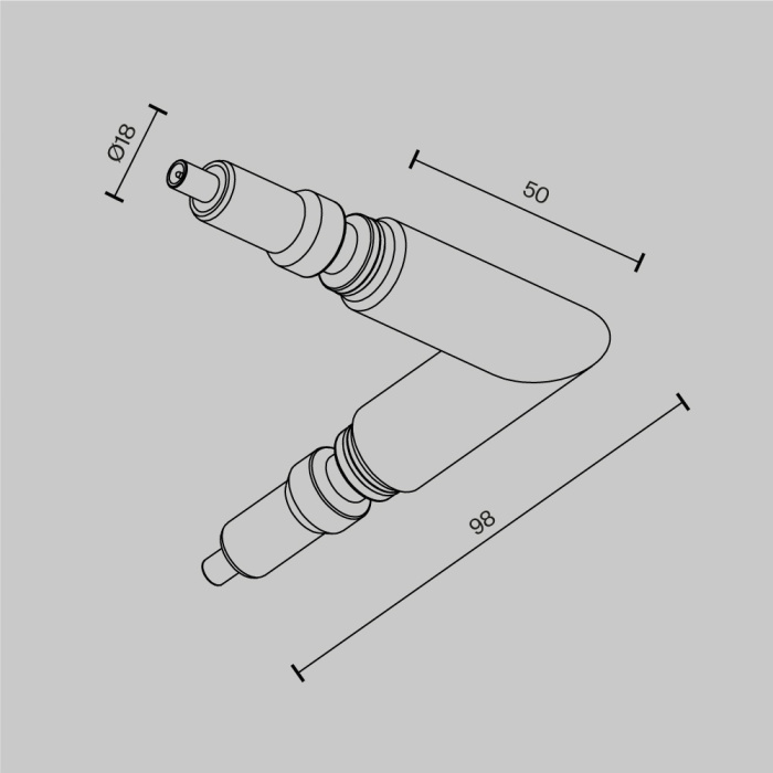 L-образный коннектор для системы Maytoni CA006EC-B