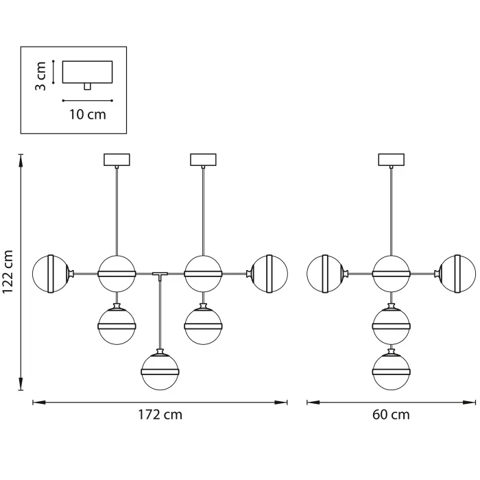 Люстра на штанге GLOBO LIGHTSTAR 813191