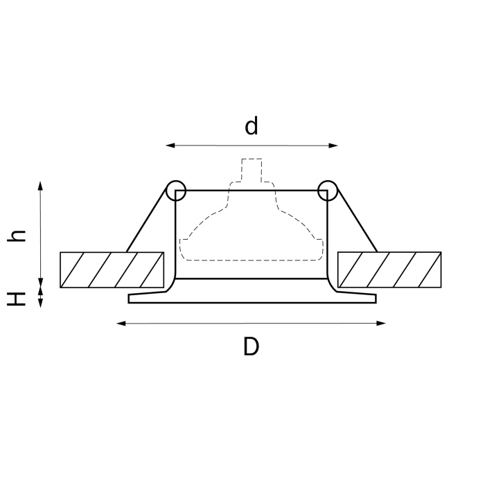 Светильник точечный встраиваемый декоративный под заменяемые галогенные или LED лампы Levigo Lightstar 010020