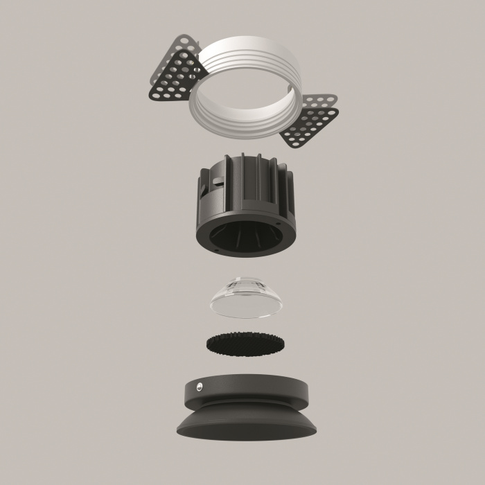 Встраиваемый светильник Maytoni Round DL058-12W3K-TRS-B