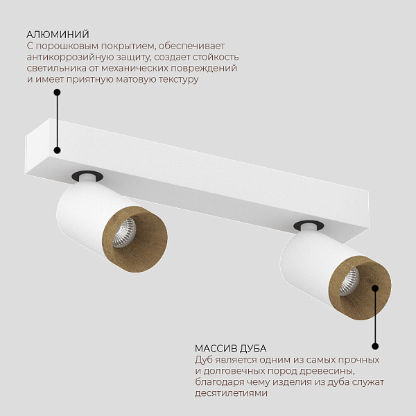 Спот Ledron SAGITONY E2 S60 Wooden White