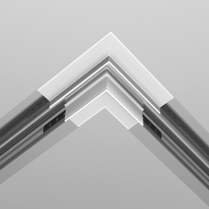 Коннектор угловой 90° Exility встраиваемый под ГКЛ 9,5мм, белый Maytoni TRACL034-42W-R