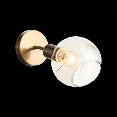 Светильник настенный Античная медь/Янтарный E14 1*60W SLE155301-01