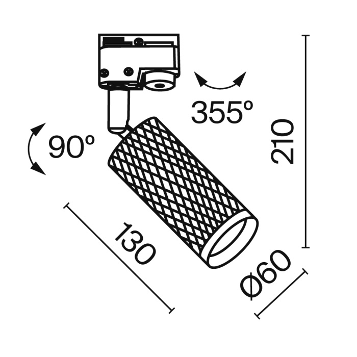 Трековый светильник Maytoni Focus Design TR011-1-GU10-G