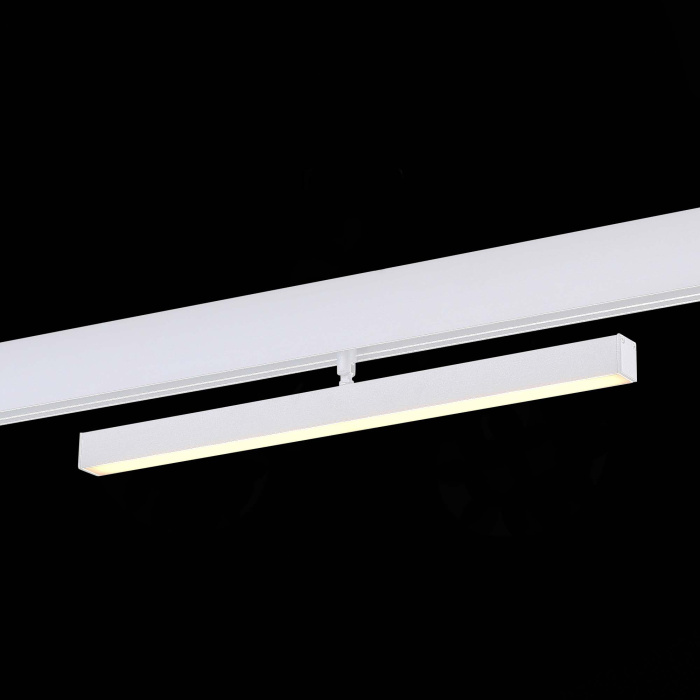 Магнитный трековый светильник Белый LED 1*12W 3000K 900Lm Ra>90 120° IP20 L405xW22,5xH9 ST802.536.12