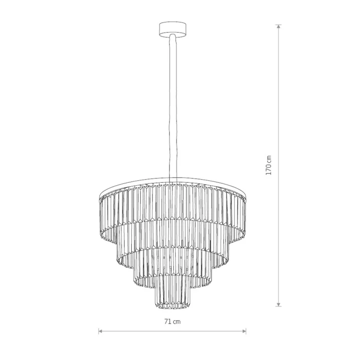 Люстра подвесная Nowodvorski Cristal L Black 7614