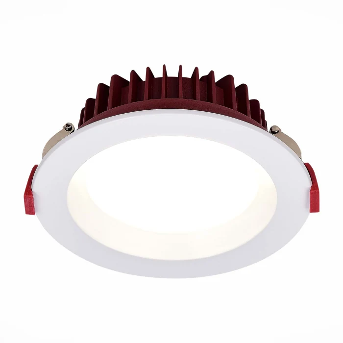 Светильник встраиваемый Белый LED 1*12W 3000K 960Lm Ra80 100° IP44 D115xH47 100-240VV ST752.538.12