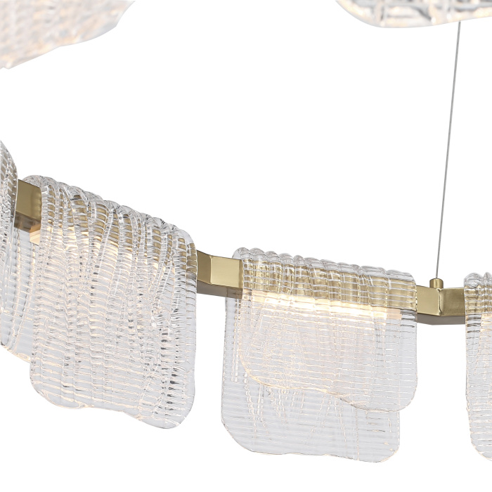 Светильник подвесной ST-Luce золотистый/прозрачный LED 1*66W 3000K SL6021.203.66