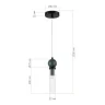 Светильник подвесной ST-Luce черный/прозрачный E14 1*40W SL1244.403.01
