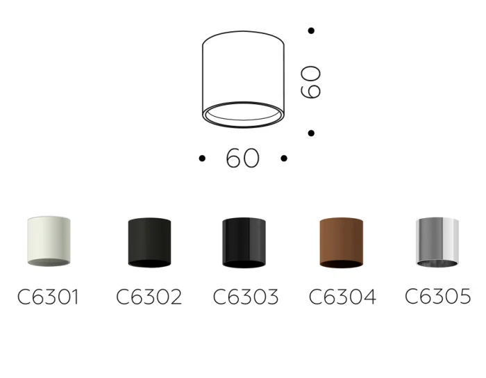 Корпус светильника накладной для насадок D60mm Ambrella light C6305