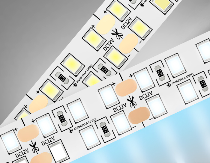 Светодиодная лента двухрядная Ambrella Light GS1703 2835 240Led /24W m/ 12V IP20 6500K 5m Ambrella light GS1703