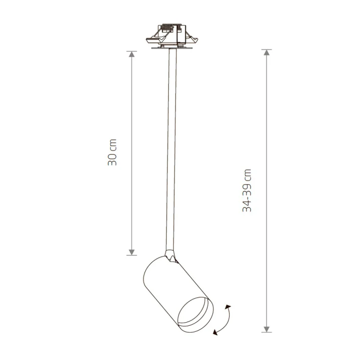 Спот Nowodvorski Mono Surface Long M Black/Gold 7681