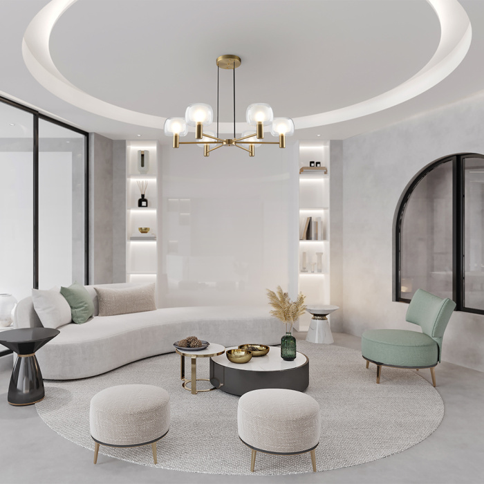 Люстра на штанге Maytoni Vision MOD411PL-06G