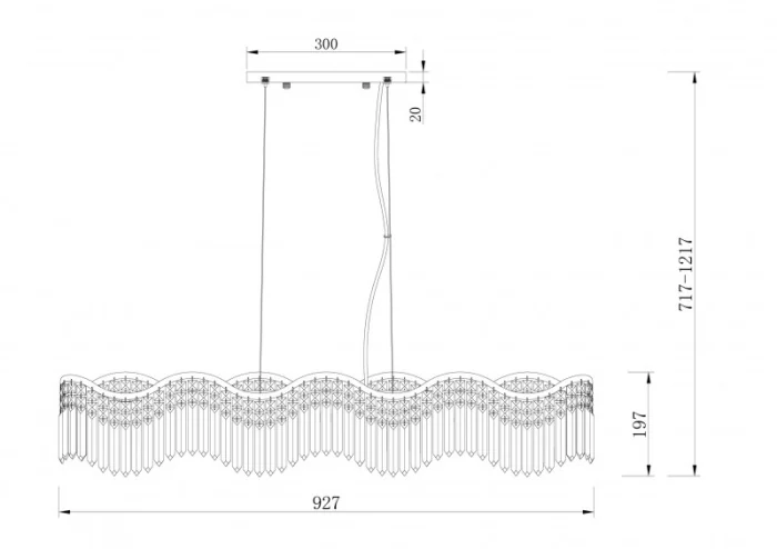 Подвесная люстра Maytoni DIA201PL-06G1