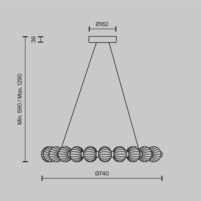 Подвесная люстра Maytoni Amulet MOD555PL-L26CH4K