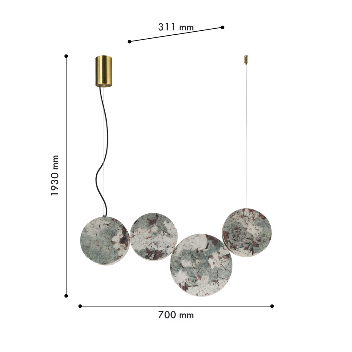 Подвесной светодиодный светильник Favourite Sten 4447-4P