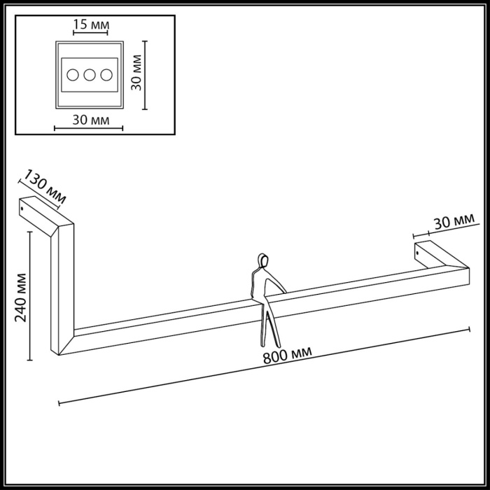 Настенный светильник Odeon Light Grafic 7153/14WL