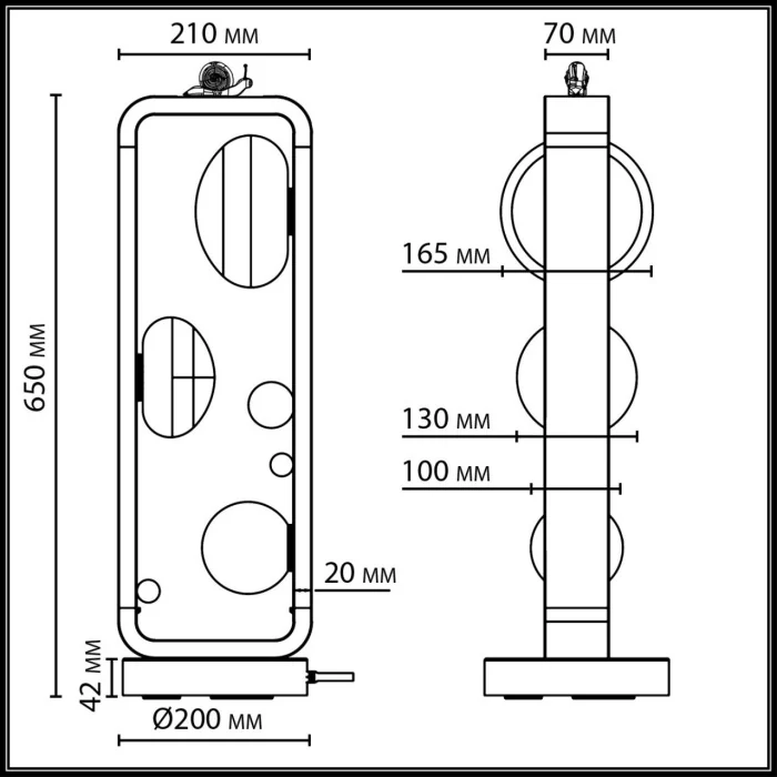 Ландшафтный светильник Odeon Light Luma 5434/3FB