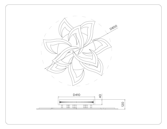 Потолочный светодиодный светильник с пультом Ambrella light FA4474