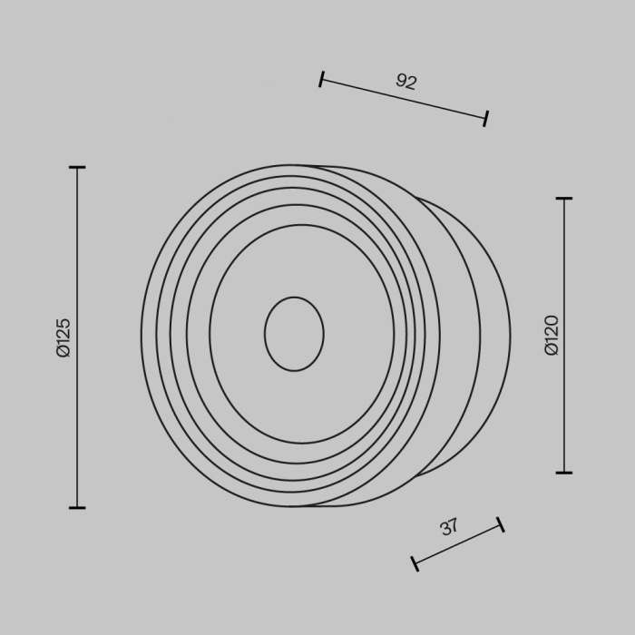Настенный светильник Maytoni Olo MOD493WL-L6BSK2