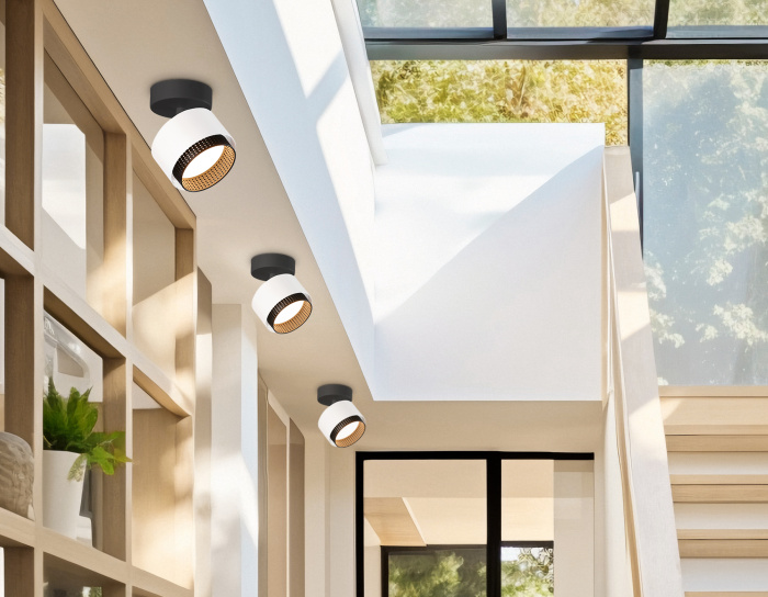 Настенно-потолочный поворотный спот со сменной лампой GX53 Ambrella light TN71279