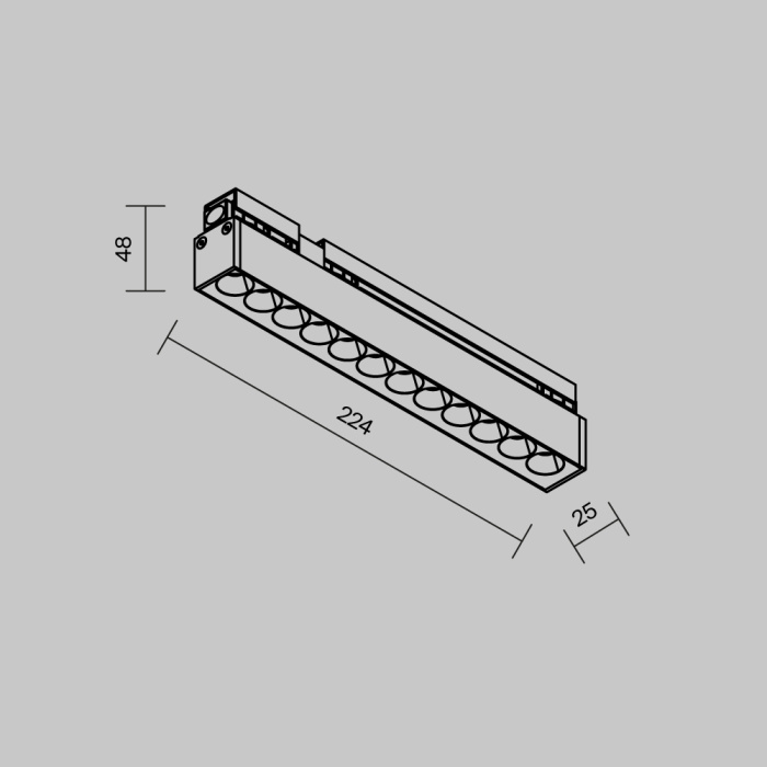 Трековый светильник Maytoni Points O-TR02-2-S-12WB4K