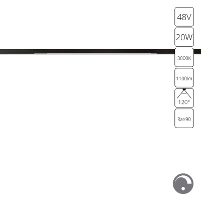 Магнитный трековый светильник Arte Lamp OPTIMA 0.1-10V A7494PL-1BK