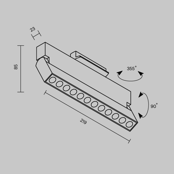 Трековый светильник Maytoni Points Rot TR224-1-12WCCT-M-W