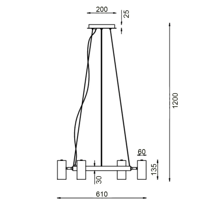 Подвесной светильник VL10135P04 Vele Luce