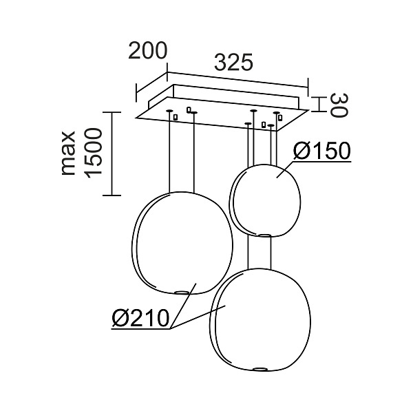 Подвесной светильник Ledron 9203/3A