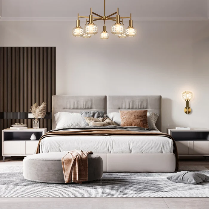 Люстра на штанге Freya Fero FR5366CL-05BS