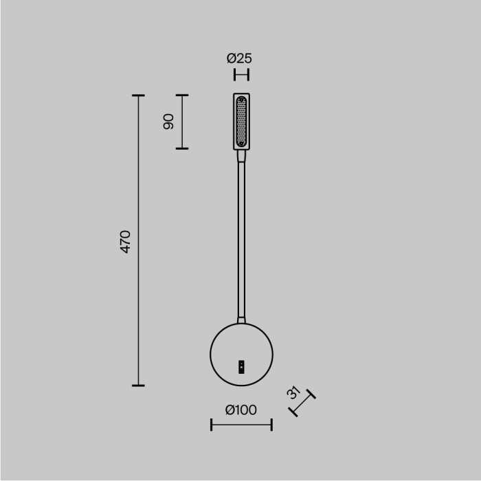 Настенный светильник Maytoni Stem C035WL-L3MG3K