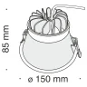 Встраиваемый светильник Maytoni Stella DL039-L15W3K