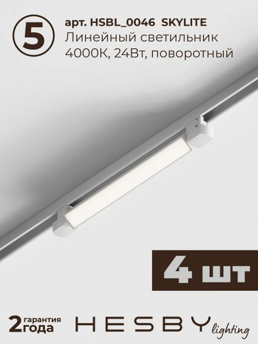 Комплект трековый Hesby Lighting №1 однофазная накладная Skylite HSBL_kompl_S001_NI4W4K
