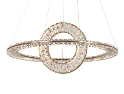 Вертикальная композиция 8240 из двух плоских колец золото №48 Newport