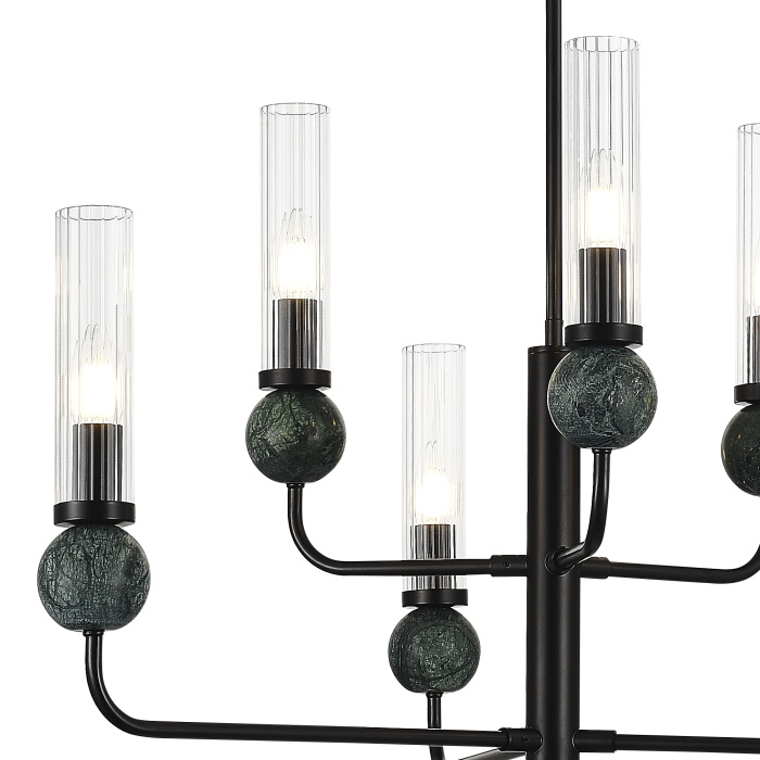 Светильник подвесной ST-Luce черный/прозрачный E14 6*40W SL1244.403.06