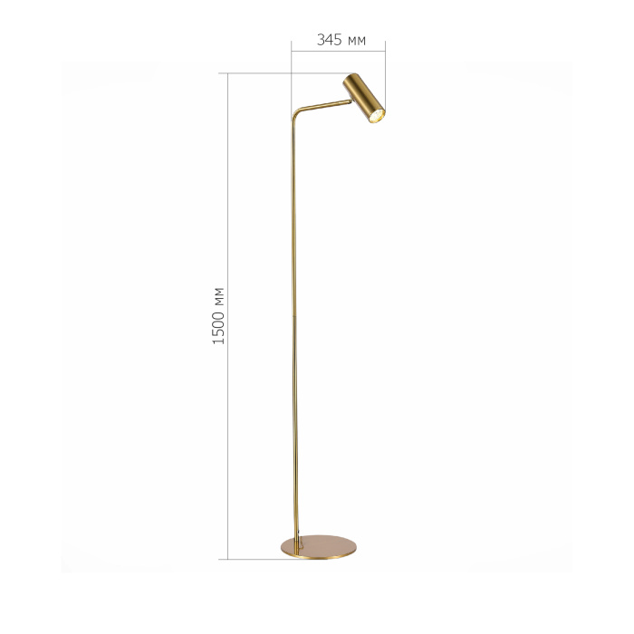 Торшер ST-Luce Латунь/Латунь LED 1*3W 3000K SL1006.205.01